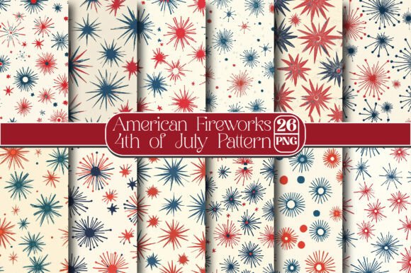 American Fireworks 4th of July Pattern