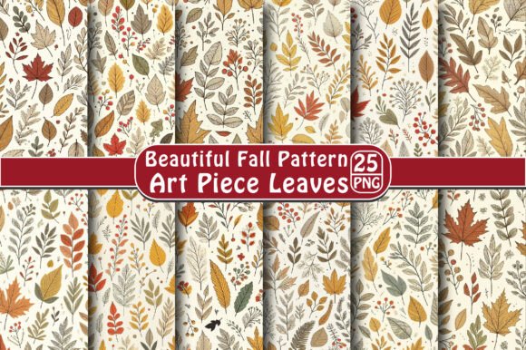Beautiful Fall Pattern Art Piece Leaves