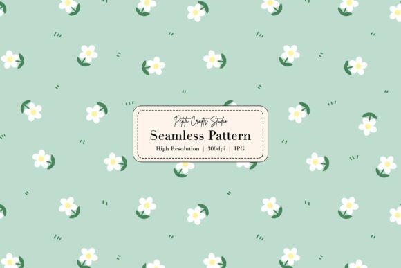 Bringing Springtime Sweetness to Your Creative Projects with the Cute Mint Daisy Seamless Pattern