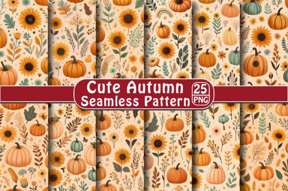 Cute Autumn Seamless Pattern: A Versatile Design for Creative Projects