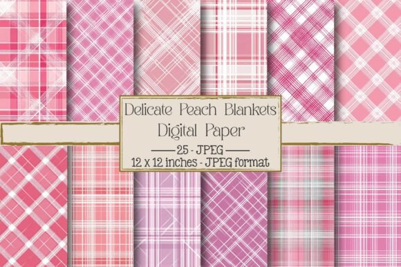Delicate Peach Blankets: A Versatile Digital Design for Creative Projects