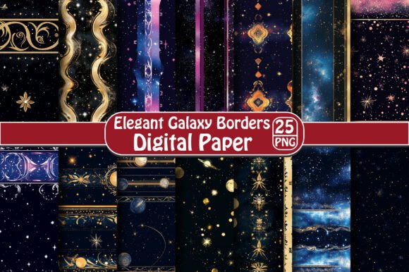 Elegant Galaxy Borders Pattern: A Strategic Design Tool for Creative and Business Applications