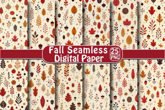 Fall Seamless Digital Paper: A Versatile Design Resource for Creative Projects