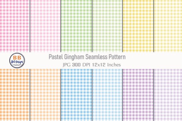 Pastel Gingham Pattern Seamless Paper for Creative Projects