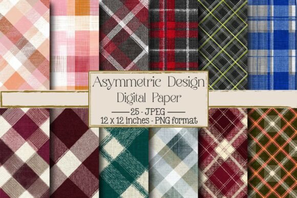 Plaid Asymmetric Design Pattern: A Versatile Creative Asset