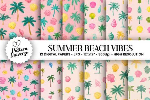 Summer Beach Vibes Digital Paper: A Versatile Choice for Creative Projects