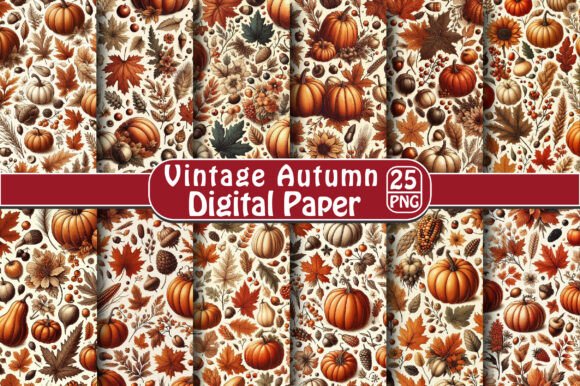 Vintage Autumn Digital Paper